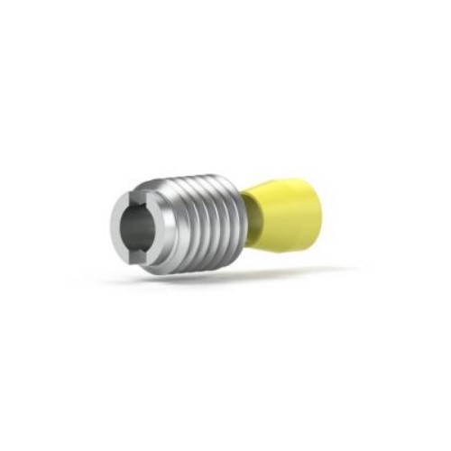 Upchurch Scientific Flangeless Nut/Ferrule Fitting System 1/8 inch OD Tubing, 1/4-28 Flat-Bottom, FlushNut, Stainless Steel/Tefzel ETFE Yellow, 10/pk - XF-368X - Click Image to Close